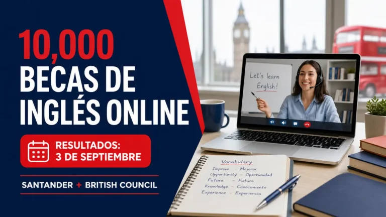 10.000 becas de inglés online de Santander y British Council 2026
