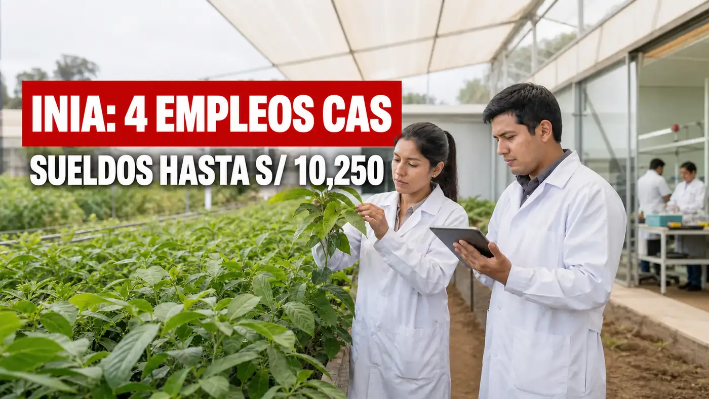Profesionales del INIA en una estación experimental agraria