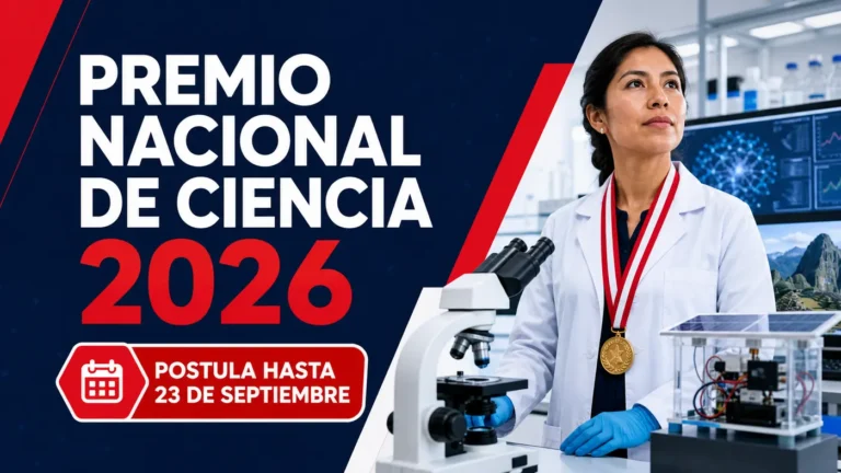 Premio Nacional de Ciencia 2026: postulación hasta el 23 de septiembre